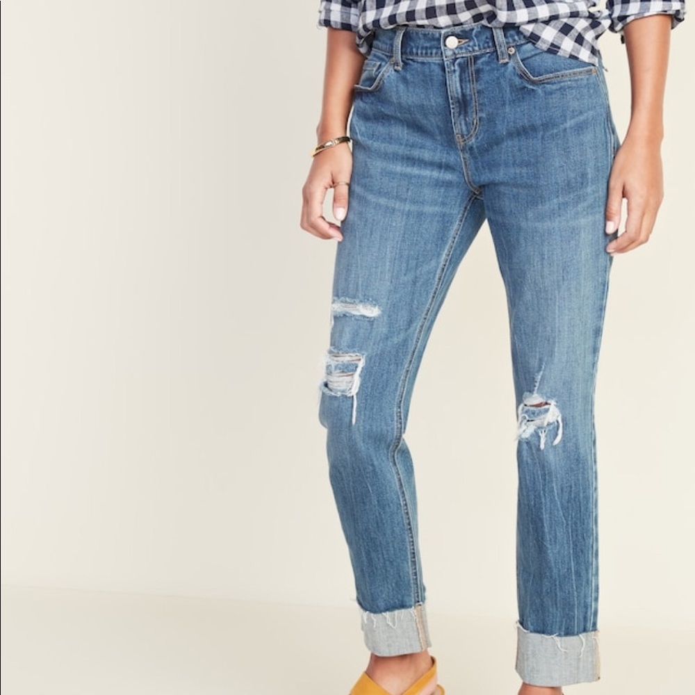 Old Navy folded hem boyfriend jean